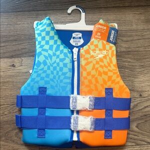 Speedo Kids' Blue and Orange Swim Vest